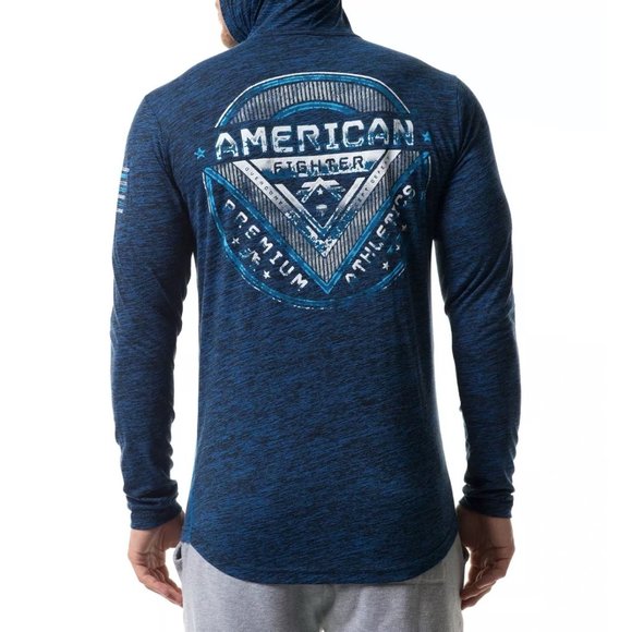 AMERICAN FIGHTER Men's T-Shirt L/S MACCARTHY HOOD - Picture 8 of 11